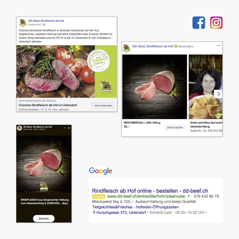 Branding DD-Beef, Social Media Ads