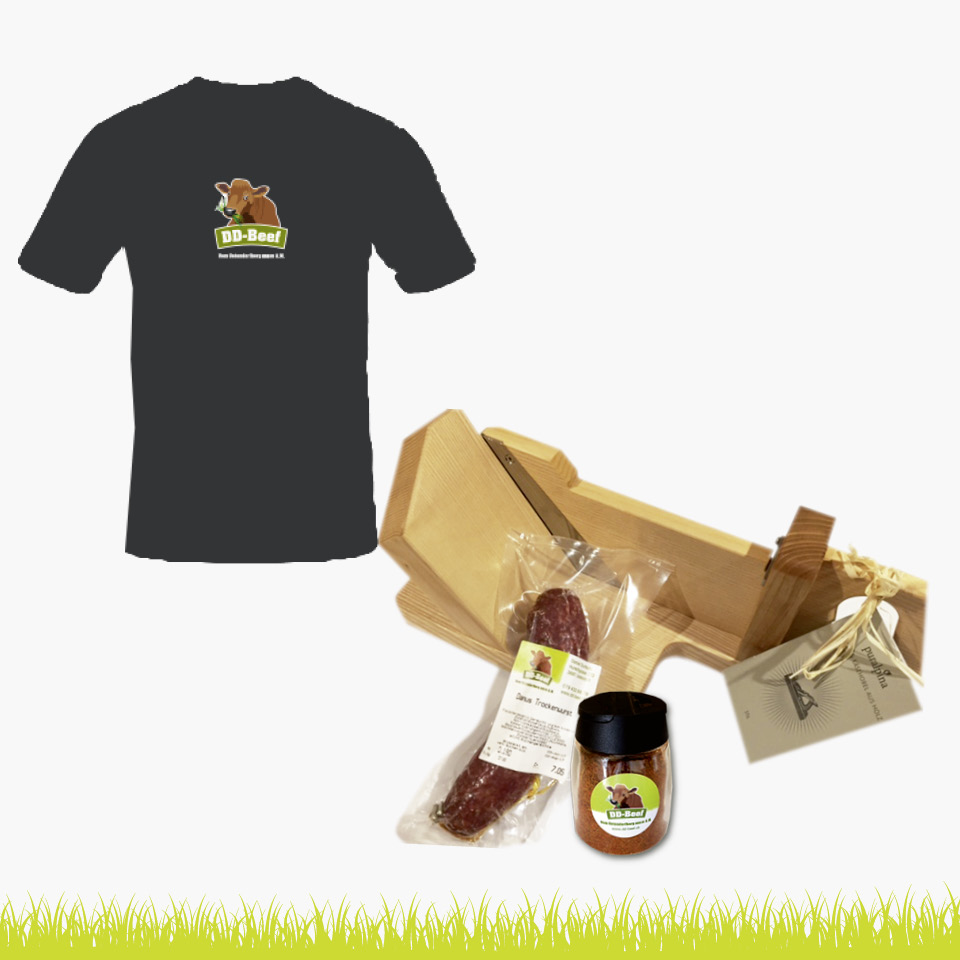 Branding DD-Beef, Werbegeschenk, Beschriftungen