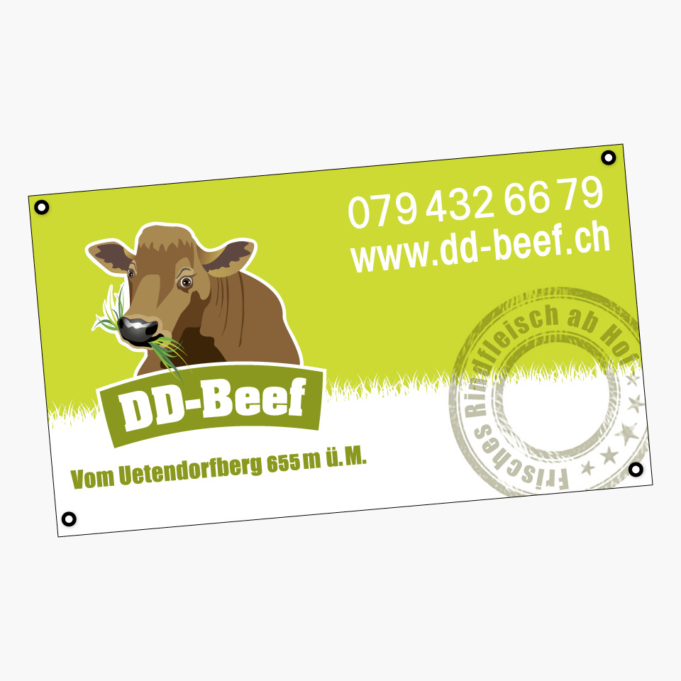 Branding DD-Beef, Blache (Beschriftung)