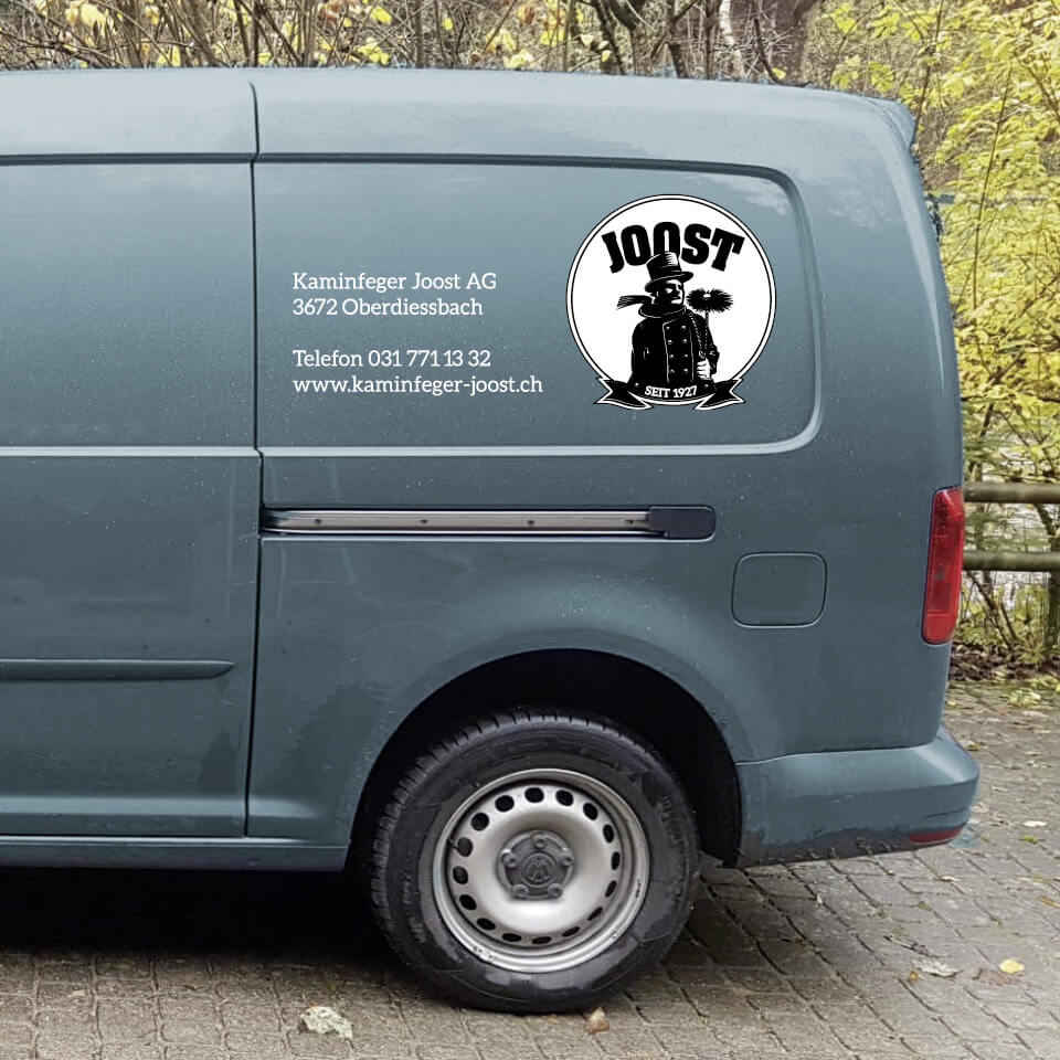 Branding: Autobeschriftung für Kaminfeger Joost