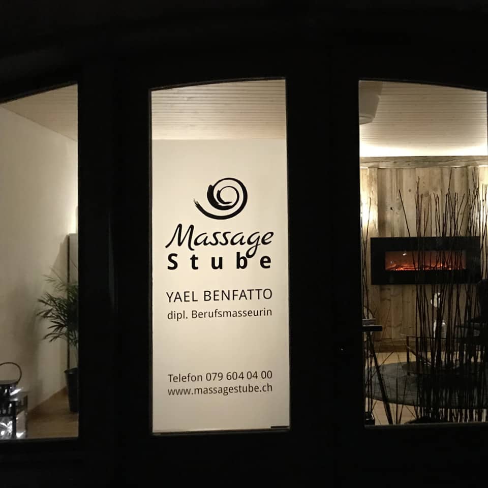Branding Massagepraxis Beschriftung