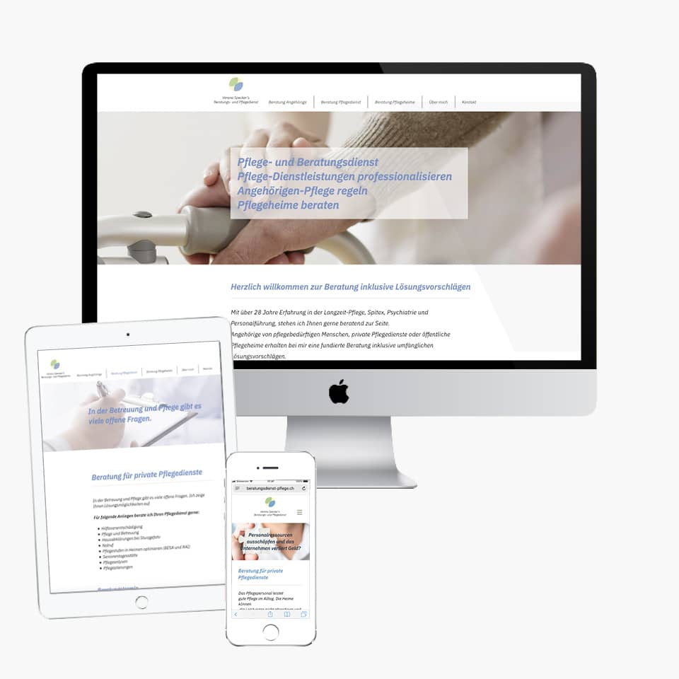 Firmenauftritt für Pflegedienst Website