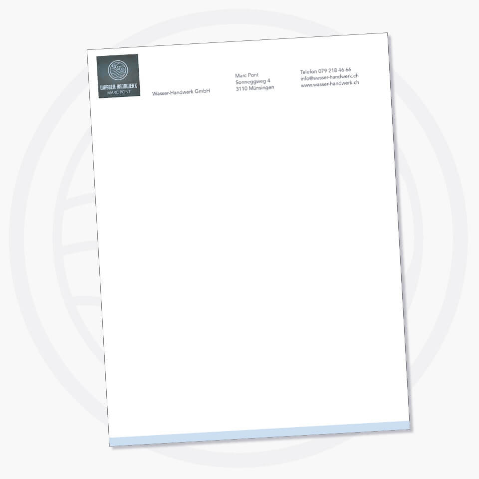 Briefblatt Sanitär