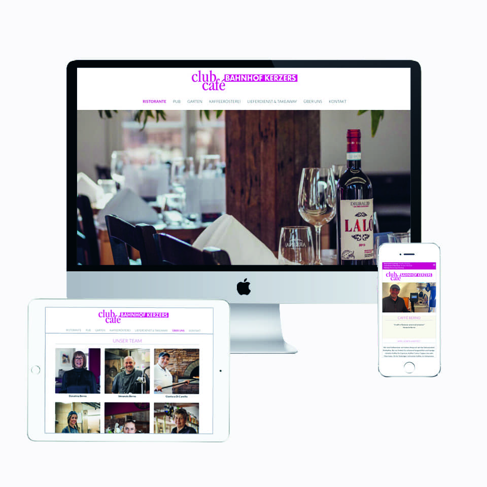 Webdesign Website Restaurant Pizzeria Berno (Bahnhöfli Kerzers)