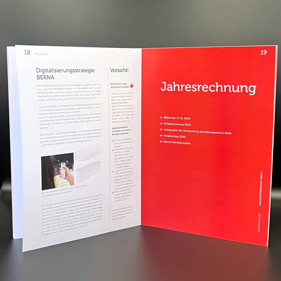 BERNA Baugenossenschaft Jahresbericht 24