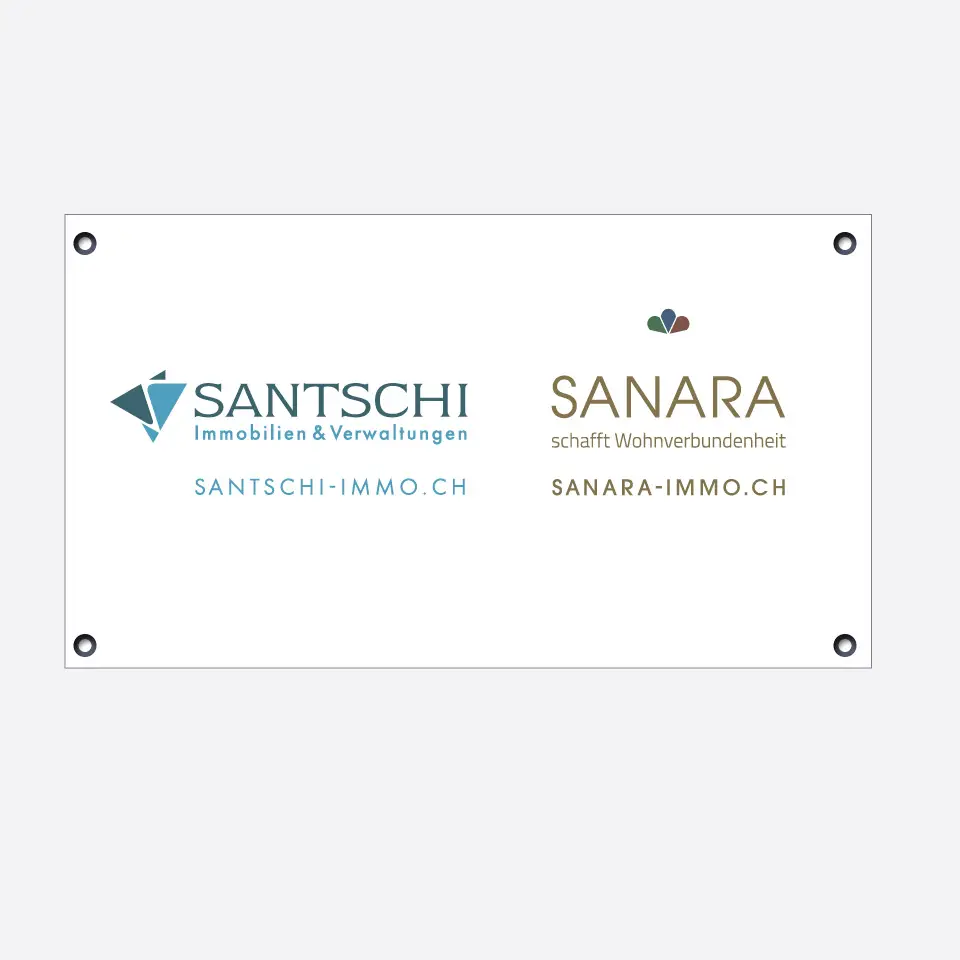 Branding Immobilienfirma Beschriftung